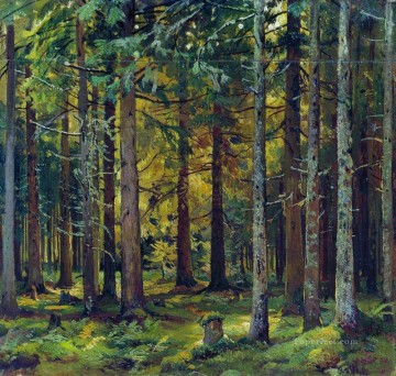 landscape Painting - fir forest classical landscape Ivan Ivanovich